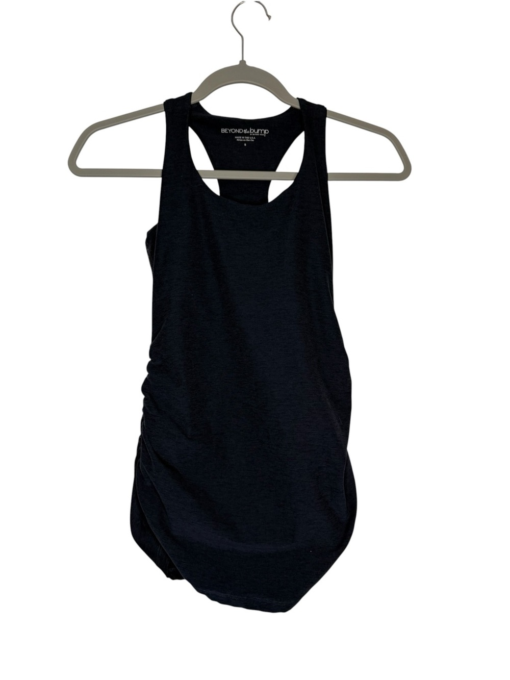 BEYOND THE BUMP Navy Racerback Maternity Tank Size Small